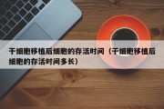 干细胞移植后细胞的存活时间（干细胞移植后细胞的存活时间多长）