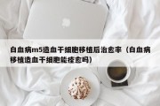 白血病m5造血干细胞移植后治愈率（白血病移植造血干细胞能痊愈吗）