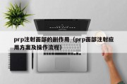 prp注射面部的副作用（prp面部注射应用方案及操作流程）