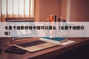 毛囊干细胞移植中国可以做么（毛囊干细胞价格）
