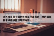 淋巴瘤自体干细胞移植是什么意思（淋巴瘤自体干细胞移植预处理方案）