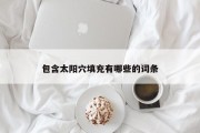 包含太阳穴填充有哪些的词条